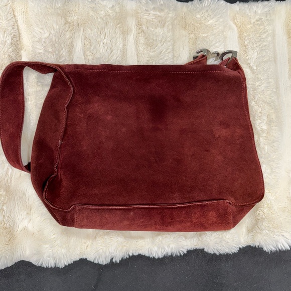 Dolce & Gabbana Authentic Burgundy Suede Crossbody Bag & pouch - Picture 3 of 7